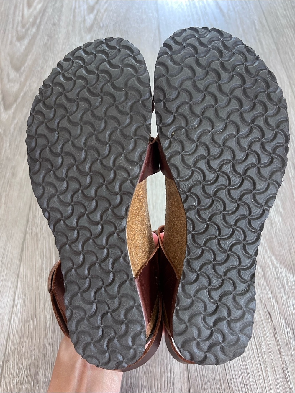Birkenstock Papillio Lola Cognac Leather Wedge Sandals - Picture 10 of 11